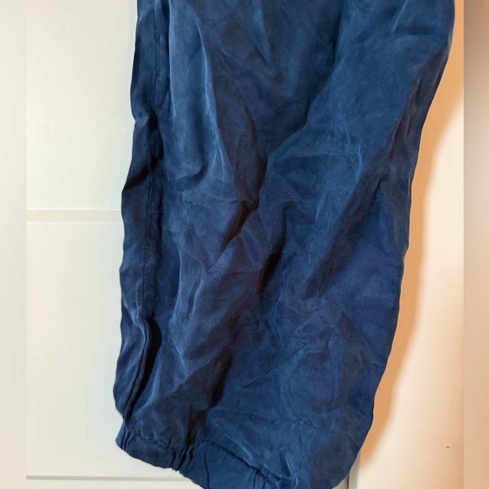 Women’s Johnny Was Dark Teal Blue Jogger Pants Sz M Athleisure Loungewear Travel - Picture 2 of 7